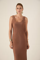 Slip Dress Misha Marrom