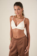 Top Cetim Lia Off-white