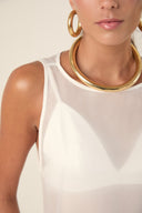 Túnica Organza Lauren Branca