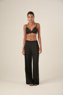 Top Cetim Lia Preto
