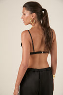 Calça Cetim Ayla Preta