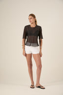 Camiseta Organza Lumi Preta