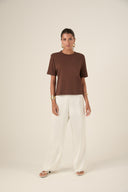 Calça Cetim Ayla Off-white